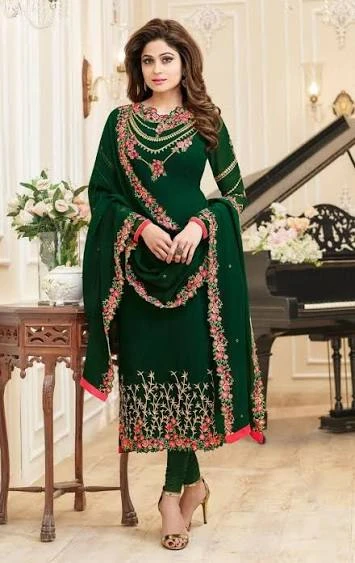 Embroidered Party Dress 3 Piece Suit For Women Summer Wedding Wear